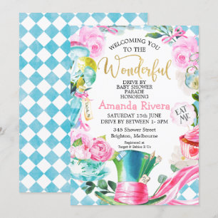 Mönster kör med Parad Wonderland Baby Shower Inbjudningar