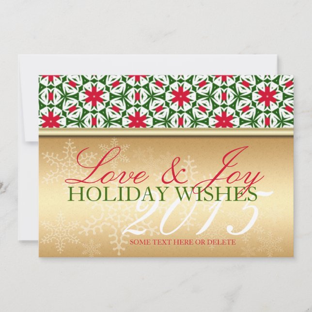 Mönster-kort för vintersnöflammande jul-Helgdagar Julkort (Framsida)