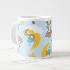 Mönster, kugghjul, Nallar, stjärnor Jumbo Mugg