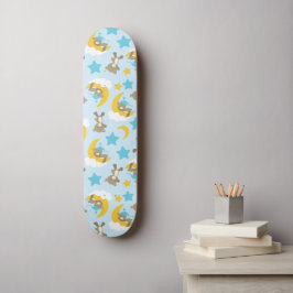 Mönster, kugghjul, Nallar, stjärnor Mini Skateboard Bräda 18,5 Cm