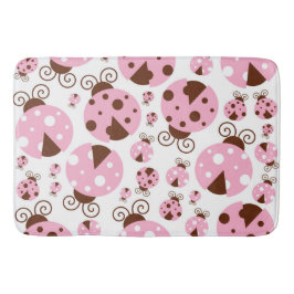 Mönster, Ladybugs, Cute Ladybugs, Rosa Ladybugs Badrumsmatta