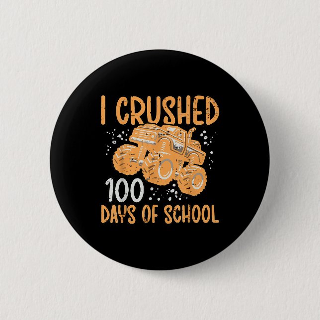 Monster Lastbil 100 dagars skola 100 dagars pojkar Knapp (Framsida)