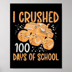 Monster Lastbil 100 dagars skola 100 dagars pojkar Poster