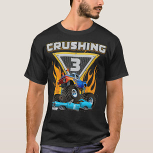 Monster Lastbil 3:e födelsedag Lastbil T Shirt