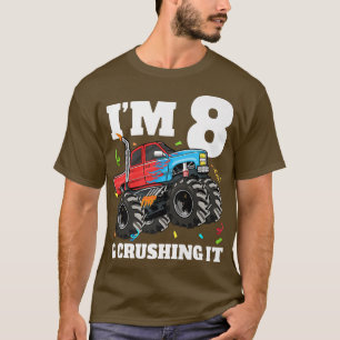 Monster Lastbil 8:e födelsedagen, 8 Åtta år gammal T Shirt