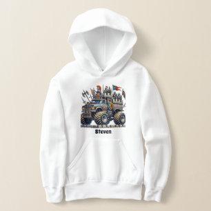 Monster lastbil add namn t shirt