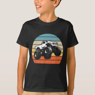 Monster Lastbil American Flagga Tävla USA Vintage T Shirt