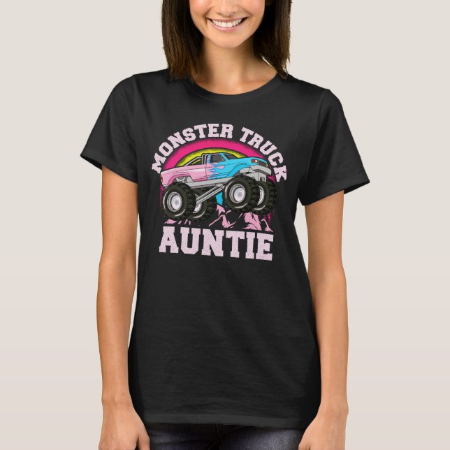 Monster Lastbil Auntie Matching Family Moster Cost T Shirt (Framsida)