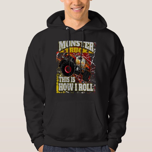 Monster Lastbil av Monstee Hoodie (Framsida)