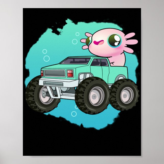 Monster Lastbil Axolotl Poster (Framsidan)