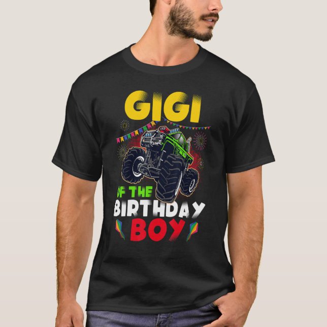 Monster Lastbil B Day Matching Famaily Gigi B T Shirt (Framsida)