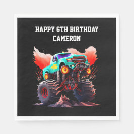 Monster Lastbil Barns födelsedag Party Pappersservett