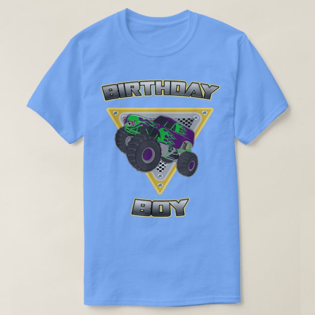 Monster Lastbil Birthday Boy Gift T Shirt (Design framsida)