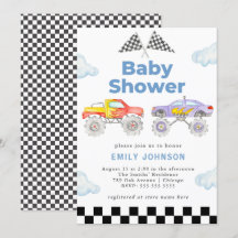 Monster Lastbil Boy Baby Shower-inbjudan
