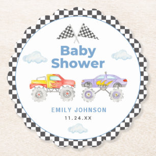 Monster Lastbil Boy Baby Shower Underlägg Papper