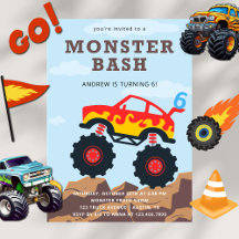 Monster Lastbil Boy Födelsedagsfest