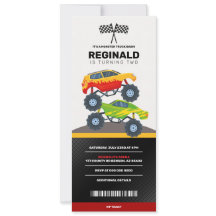 Monster Lastbil Boy Tävla Birthday Sylt Biljett