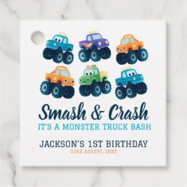 Monster Lastbil Boys Cute Birthday Gåvor Etiketter