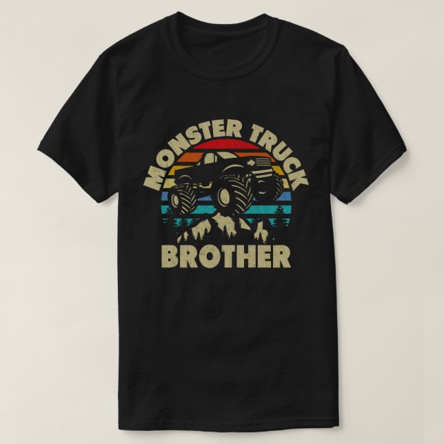 Monster Lastbil Brother Matching Family T Shirt (Design framsida)