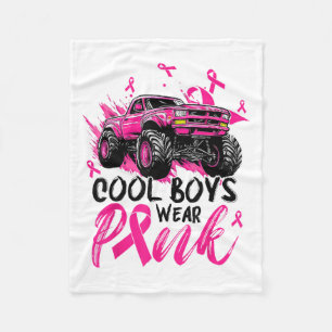 Monster Lastbil Coola Boys Bära Nk Breast Cancer A Fleecefilt