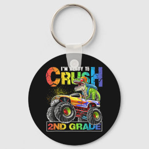 Monster Lastbil Crush 2 Klass Dinosaur Boys back t Nyckelring