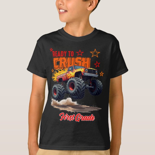 Monster Lastbil "Crush First Klass" Tee (Framsida)