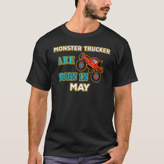 Monster Lastbil Crusher Sylt-födelsedagspresent, f T Shirt (Framsida)