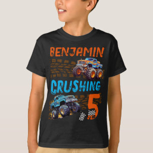 Monster Lastbil Crushing 5-5:e födelsedagen T Shirt