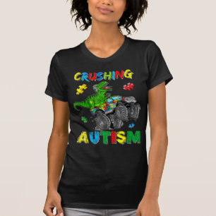 Monster Lastbil Crushing Austim Autism Awareness T Shirt
