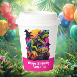 MONSTER LASTBIL Dinosaur Birthday Rosa