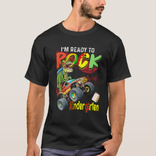Monster Lastbil Dinosaur Boys I är Redo till Sten T Shirt