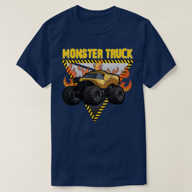 Monster lastbil Earthshaker monster lastbil älskar T Shirt (Design framsida)