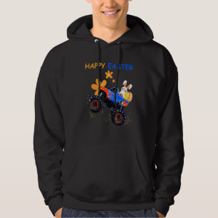 Monster Lastbil Eggs Påsk Manar W i Påsk Hoodie