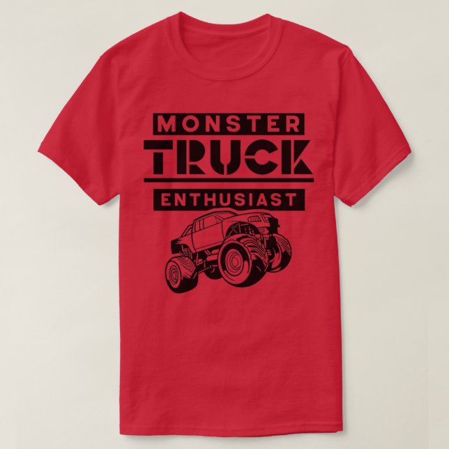 Monster Lastbil Enthusiast 3 T Shirt (Design framsida)