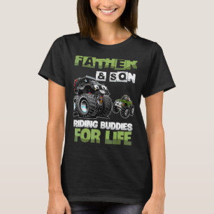 Monster Lastbil Far och Son Riding Buddies för Li T Shirt