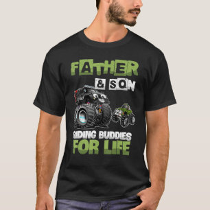 Monster Lastbil Far och Son Riding Buddies för Li T Shirt