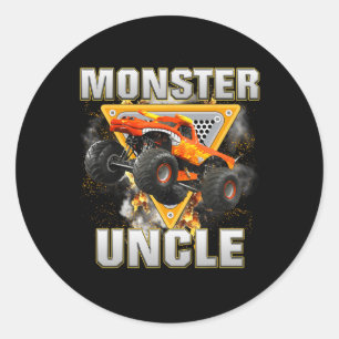 Monster Lastbil farbror Monster Lastbil är min Syl Runt Klistermärke