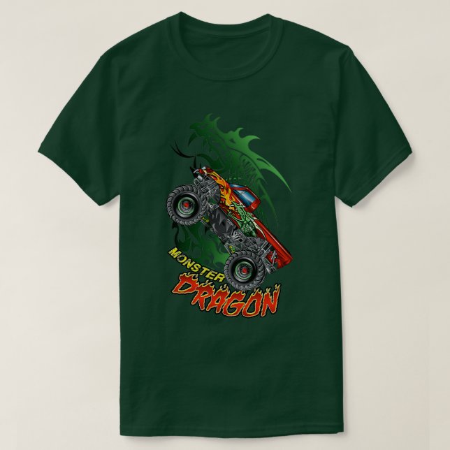 Monster Lastbil Fire Dragon Stunt 2 T Shirt (Design framsida)