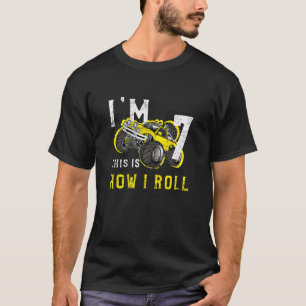 Monster Lastbil födelsedag: 7 år gammal födelsedag T Shirt