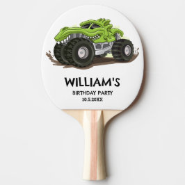 Monster Lastbil Födelsedagsfest Minimal Boys Birth Pingisracket