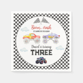 Monster Lastbil, födelsedagstermonster Lastbil Pappersservett