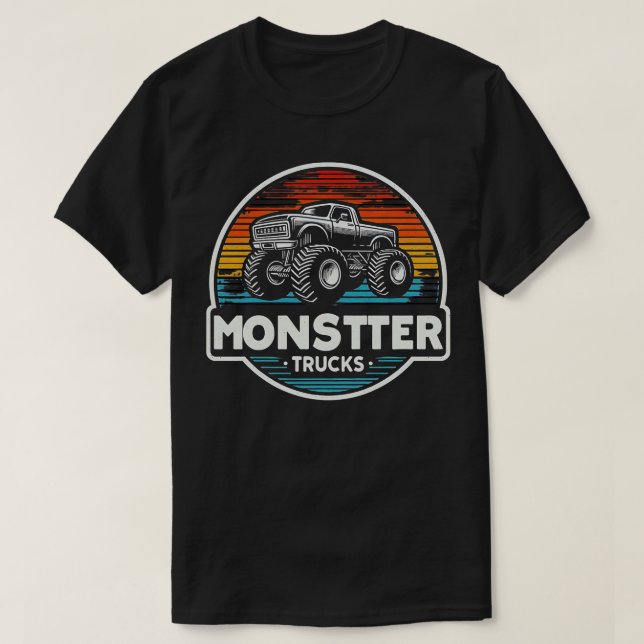 Monster Lastbil för Småbarn Ungdoms Vuxnor T Shirt (Design framsida)
