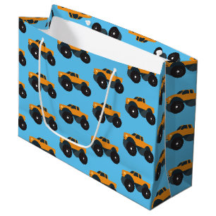 Monster Lastbil Fordon Orange Blue