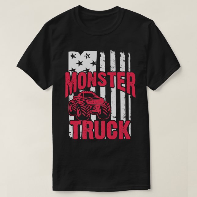 Monster Lastbil Funny Driver 2094 T Shirt (Design framsida)