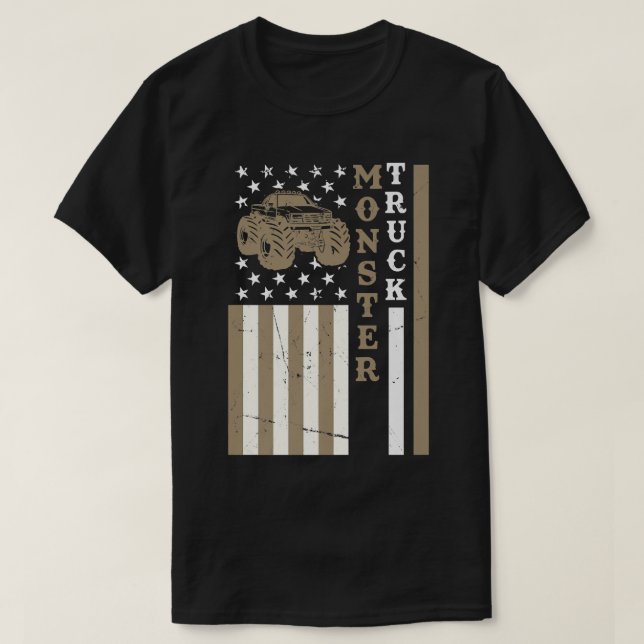 Monster Lastbil Funny Driver 2098 T Shirt (Design framsida)