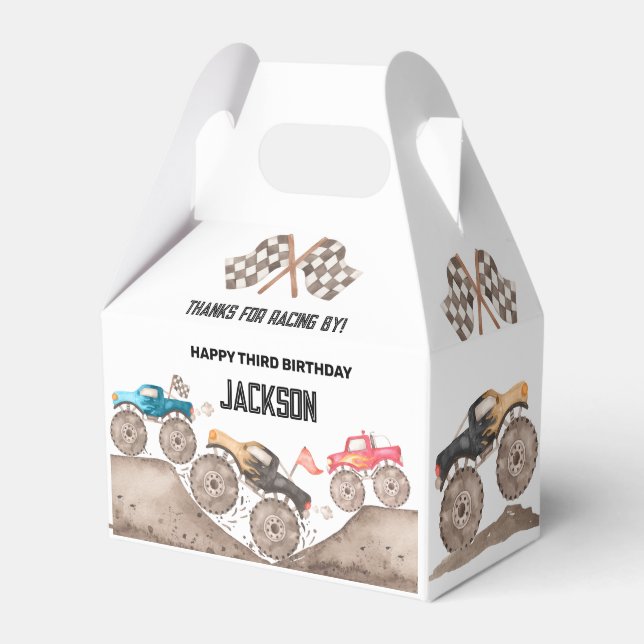 Monster Lastbil Gable Box, Gift Box Presentaskar (Framsidan Sidan)