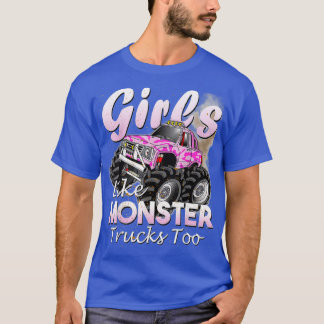 Monster Lastbil Girls gillar monster också T Shirt