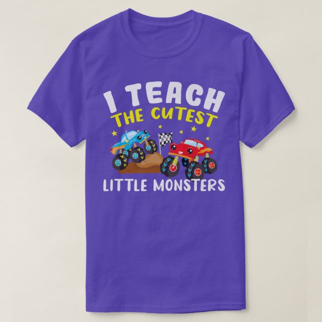 Monster Lastbil I Teach, de tjusta små monster T Shirt (Design framsida)