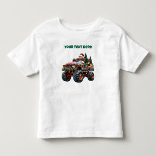 Monster Lastbil jul - Editable Småbarn Jersey T Shirt