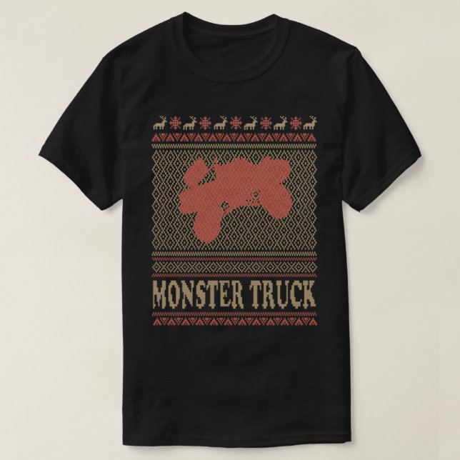 Monster Lastbil jul Gift Tävla Presny T Shirt (Design framsida)